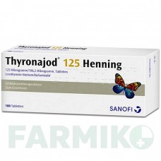 ТИРОНАЙОД (THYRONAJOD) 125 таблетки 100 шт - Левотироксин, Йодид калия SANOFI