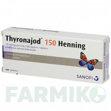 ТИРОНАЙОД (THYRONAJOD) 150 таблетки 100 шт - Левотироксин, Йодид калия SANOFI