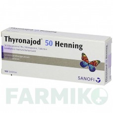 ТИРОНАЙОД (THYRONAJOD) 50 таблетки 100 шт - Левотироксин, Йодид калия SANOFI