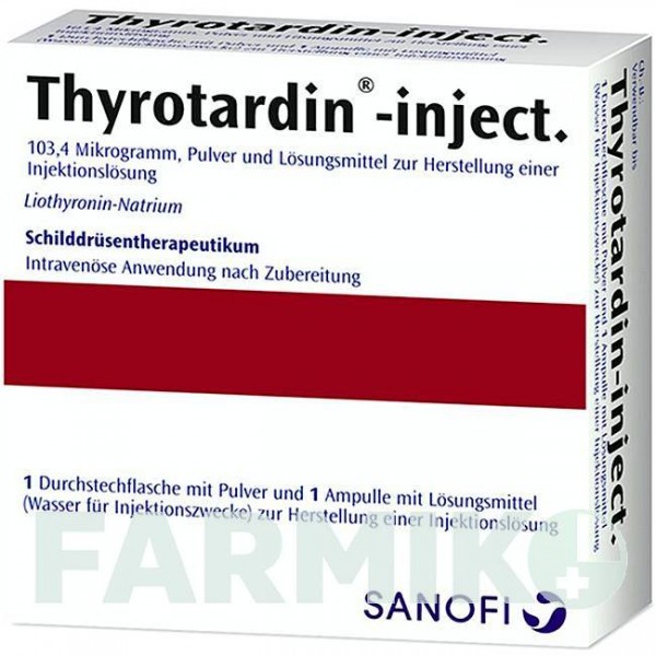 ТИРОТАРДИН ИНЖЕКТ (THYROTARDIN INJECT) флакон 1 шт - Лиотиронин SANOFI