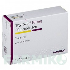 ТИРОЗОЛ (THYROZOL) 10 мг таблетки 100 шт - Тиамазол MERCK HEALTHCARE