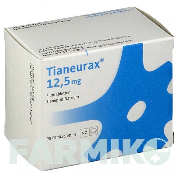 ТИАНЕУРАКС (TIANEURAX) 12,5 мг таблетки 90 шт - Тианептин NEURAXPHARM