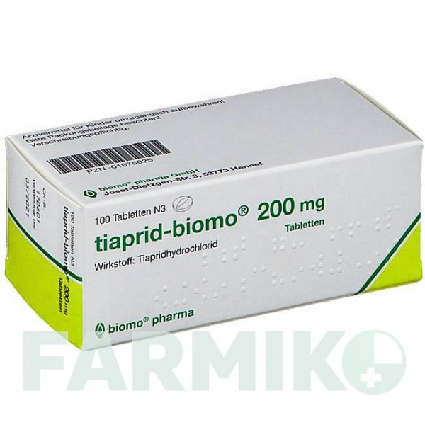 ТІАПРИД (TIAPRID) 200 мг таблетки 100 шт - Тіаприд BIOMO PHARMA