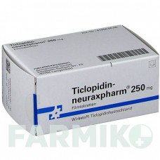ТИКЛОПІДИН (TICLOPIDIN) 250 мг таблетки 50 шт - Тиклопідин NEURAXPHARM