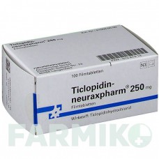 ТИКЛОПІДИН (TICLOPIDIN) 250 мг таблетки 100 шт - Тиклопідин NEURAXPHARM