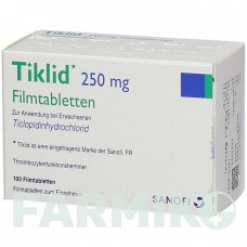 ТИКЛИД (TIKLID) таблетки 90 шт - Тиклопідин KOHLPHARMA
