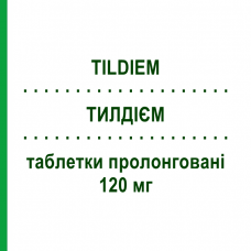 ТИЛДІЄМ (TILDIEM) 120 мг таблетки пролонговані 24 шт - Дилтіазем SANOFI