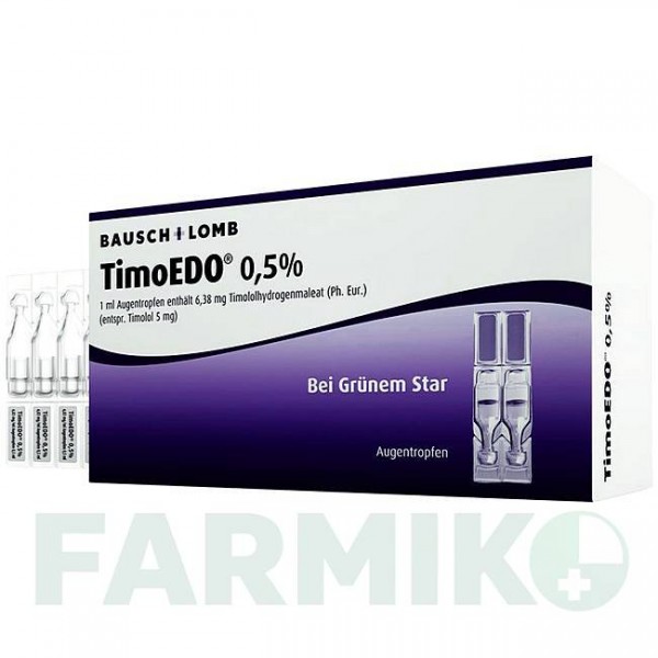 ТИМО ЭДО (TIMO EDO) 0,5% капли 60x0,5 мл - Тимолол DR.GERHARD MANN