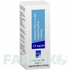 ТИМОЛОЛ (TIMOLOL) 2,5 мг/мл капли 1x5 мл - Тимолол MICRO LABS