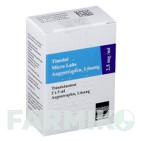 ТИМОЛОЛ (TIMOLOL) 2,5 мг/мл краплі 6x5 мл - Тимолол MICRO LABS