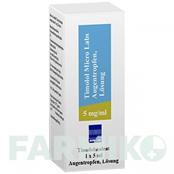 ТИМОЛОЛ (TIMOLOL) 5 мг/мл капли 1x5 мл - Тимолол MICRO LABS