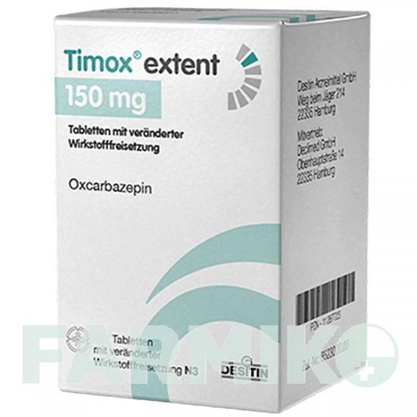 ТИМОКС (TIMOX) 150 мг таблетки 100 шт - Окскарбазепін DESITIN