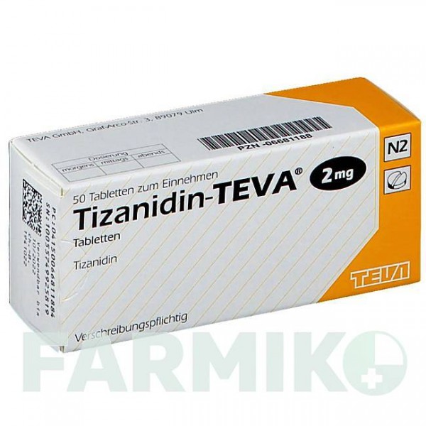 ТИЗАНИДИН (TIZANIDIN) 2 мг таблетки 50 шт - Тизанидин TEVA
