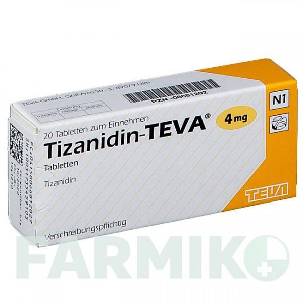 ТИЗАНІДИН (TIZANIDIN) 4 мг таблетки 20 шт - Тизанідин TEVA