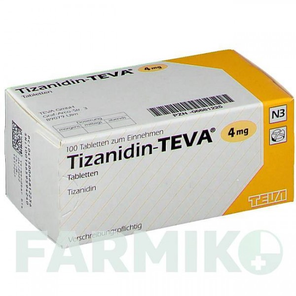 ТИЗАНІДИН (TIZANIDIN) 4 мг таблетки 100 шт - Тизанідин TEVA