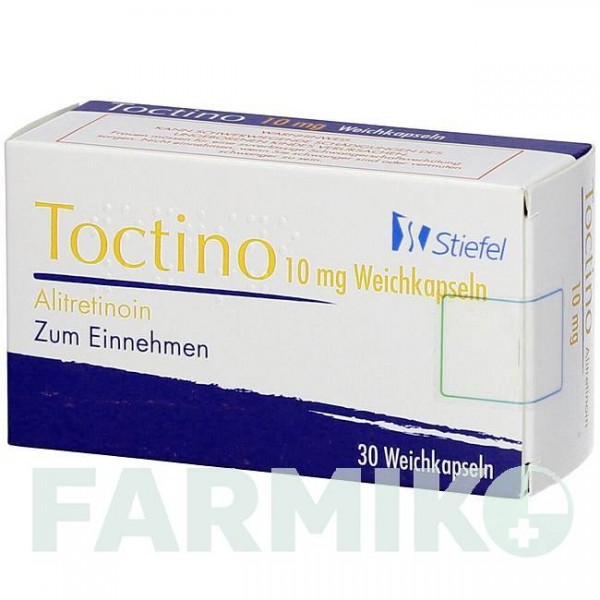 ТОКТИНО (TOCTINO) 10 мг капсулы 30 шт - Алитретиноин FD PHARMA