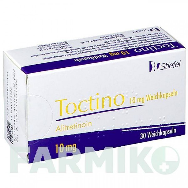 ТОКТИНО (TOCTINO) 10 мг капсули 30 шт - Алітретиноїн GLAXOSMITHKLINE