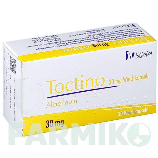 ТОКТИНО (TOCTINO) 30 мг капсули 30 шт - Алітретиноїн GLAXOSMITHKLINE