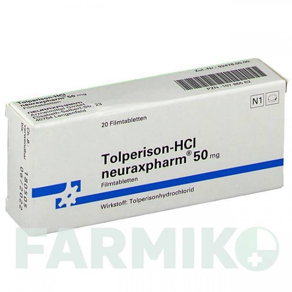 ТОЛПЕРИЗОН (TOLPERISON) 50 мг таблетки 20 шт - Толперизон NEURAXPHARM