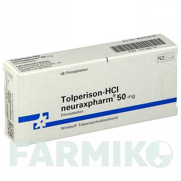 ТОЛПЕРИЗОН (TOLPERISON) 50 мг таблетки 48 шт - Толперизон NEURAXPHARM