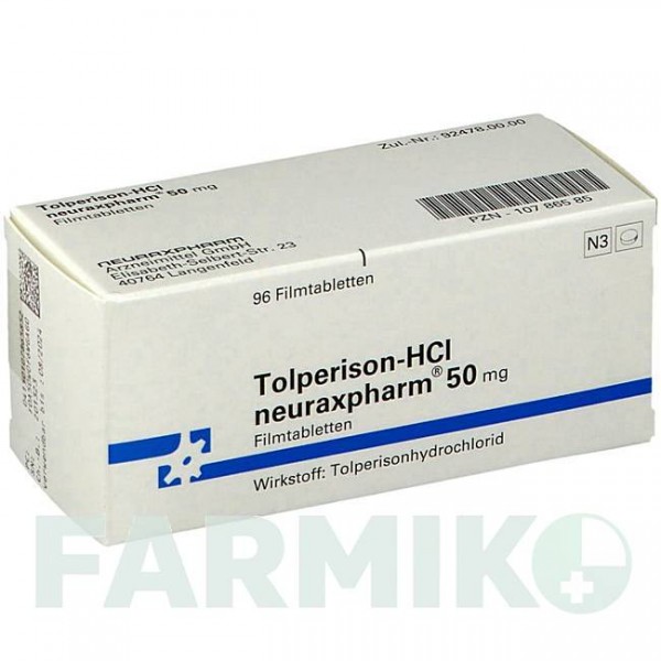 ТОЛПЕРИЗОН (TOLPERISON) 50 мг таблетки 96 шт - Толперизон NEURAXPHARM