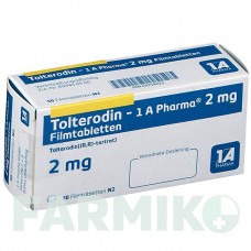 ТОЛТЕРОДИН (TOLTERODIN) 2 мг таблетки 50 шт - Толтеродин 1 A PHARMA