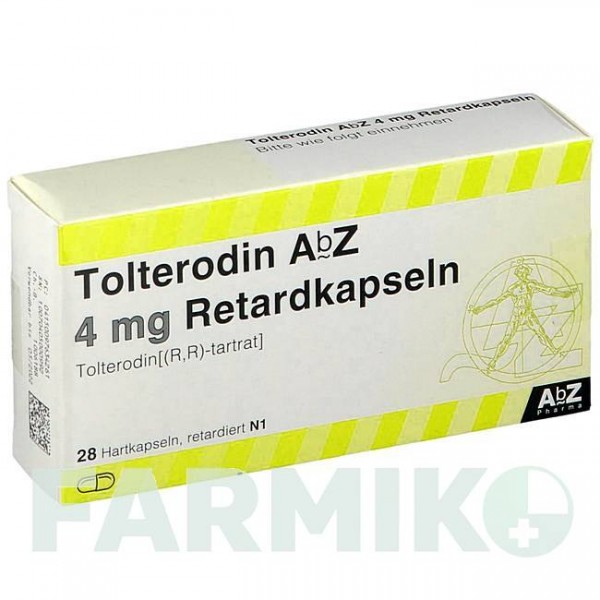 ТОЛТЕРОДИН (TOLTERODIN) 4 мг капсулы 28 шт - Толтеродин ABZ PHARMA