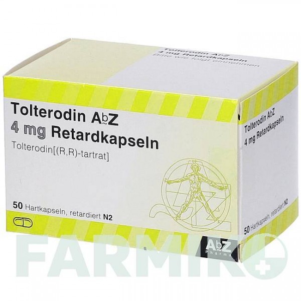ТОЛТЕРОДИН (TOLTERODIN) 4 мг капсулы 50 шт - Толтеродин ABZ PHARMA