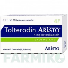 ТОЛТЕРОДИН (TOLTERODIN) 4 мг капсулы 28 шт - Толтеродин ARISTO PHARMA