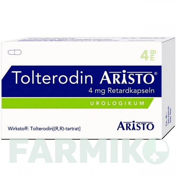 ТОЛТЕРОДИН (TOLTERODIN) 4 мг капсулы 98 шт - Толтеродин ARISTO PHARMA