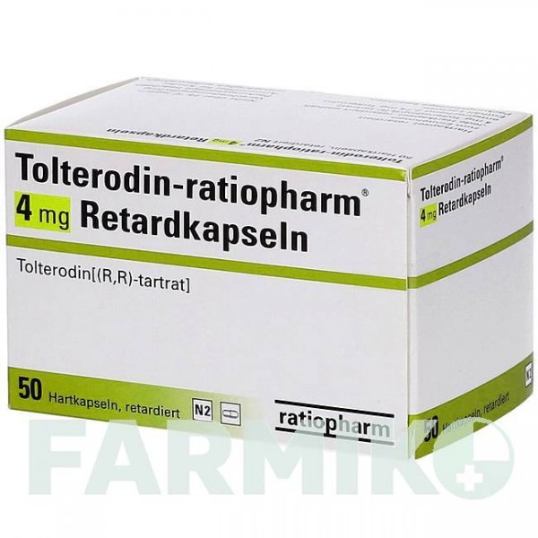 ТОЛТЕРОДИН (TOLTERODIN) 4 мг капсулы 50 шт - Толтеродин RATIOPHARM