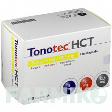 ТОНОТЕК (TONOTEC) 5 мг/5 мг/12,5 мг капсулы 100 шт - Рамиприл, Амлодипин, Гидрохлоротиазид APONTIS PHARMA