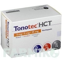 ТОНОТЕК (TONOTEC) 5 мг/5 мг/25 мг капсулы 100 шт - Рамиприл, Амлодипин, Гидрохлоротиазид APONTIS PHARMA
