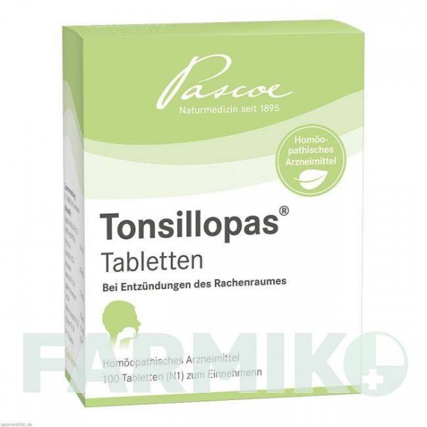ТОНЗИЛЛОПАС (TONSILLOPAS) таблетки 100 шт - Гомеопатия PASCOE