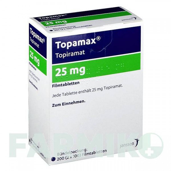 ТОПАМАКС (TOPAMAX) 25 мг таблетки 28 шт - Топирамат JANSSEN CILAG