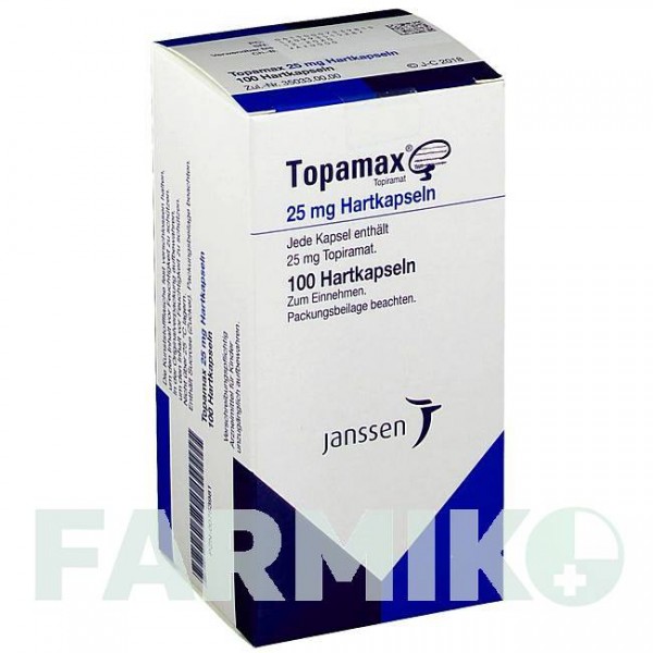 ТОПАМАКС (TOPAMAX) 25 мг капсулы 100 шт - Топирамат JANSSEN CILAG