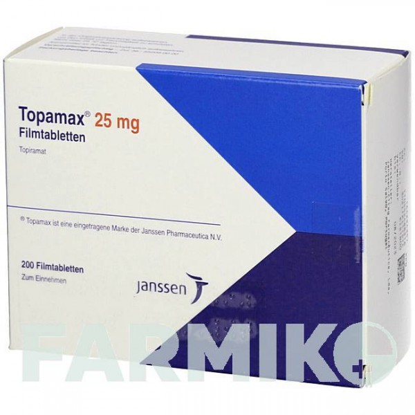 ТОПАМАКС (TOPAMAX) 25 мг таблетки 200 шт - Топирамат KOHLPHARMA