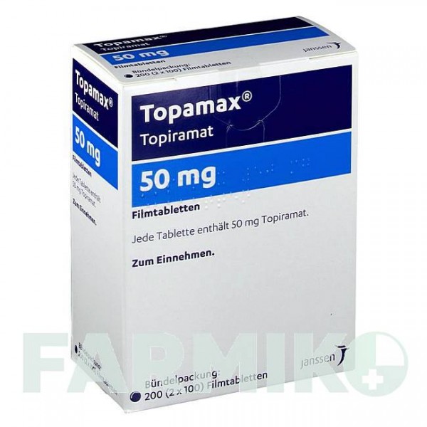 ТОПАМАКС (TOPAMAX) 50 мг таблетки 200 шт - Топирамат JANSSEN CILAG