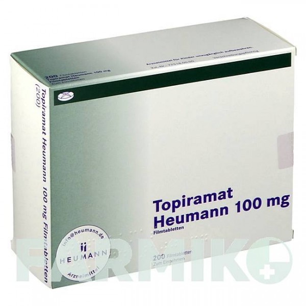 ТОПІРАМАТ (TOPIRAMAT) 100 мг таблетки 50 шт - Топірамат HEUMANN PHARMA