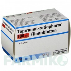 ТОПІРАМАТ (TOPIRAMAT) 100 мг таблетки 100 шт - Топірамат RATIOPHARM