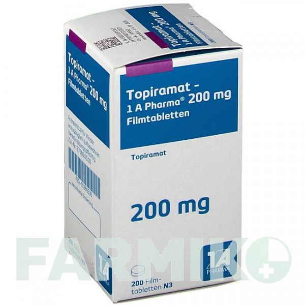 ТОПИРАМАТ (TOPIRAMAT) 200 мг таблетки 200 шт - Топирамат 1 A PHARMA