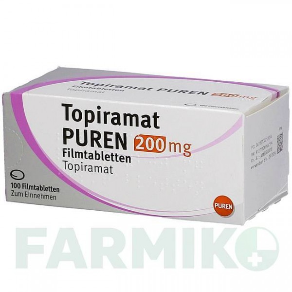 ТОПИРАМАТ (TOPIRAMAT) 200 мг таблетки 100 шт - Топирамат PUREN PHARMA