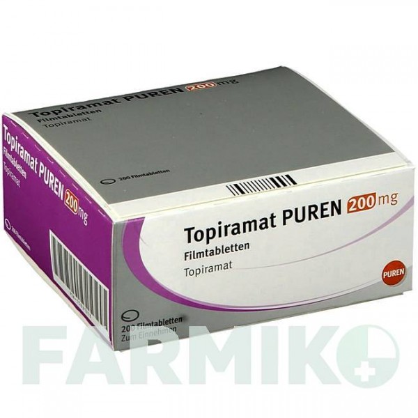 ТОПИРАМАТ (TOPIRAMAT) 200 мг таблетки 200 шт - Топирамат PUREN PHARMA
