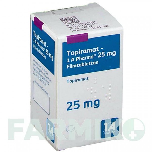 ТОПІРАМАТ (TOPIRAMAT) 25 мг таблетки 100 шт - Топірамат 1 A PHARMA