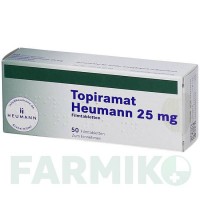 ТОПІРАМАТ (TOPIRAMAT) 25 мг таблетки 50 шт - Топірамат HEUMANN PHARMA