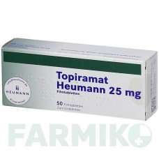 ТОПІРАМАТ (TOPIRAMAT) 25 мг таблетки 50 шт - Топірамат HEUMANN PHARMA