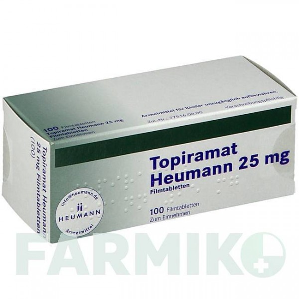 ТОПИРАМАТ (TOPIRAMAT) 25 мг таблетки 100 шт - Топирамат HEUMANN PHARMA