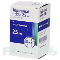 ТОПІРАМАТ (TOPIRAMAT) 25 мг таблетки 100 шт - Топірамат HEXAL