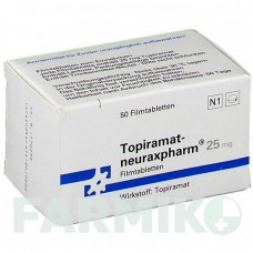 ТОПІРАМАТ (TOPIRAMAT) 25 мг таблетки 50 шт - Топірамат NEURAXPHARM