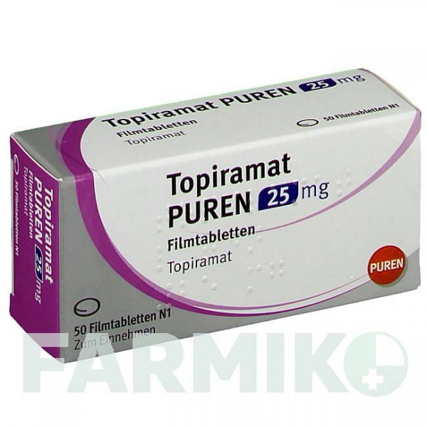 ТОПИРАМАТ (TOPIRAMAT) 25 мг таблетки 50 шт - Топирамат PUREN PHARMA